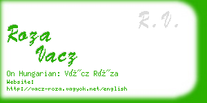 roza vacz business card